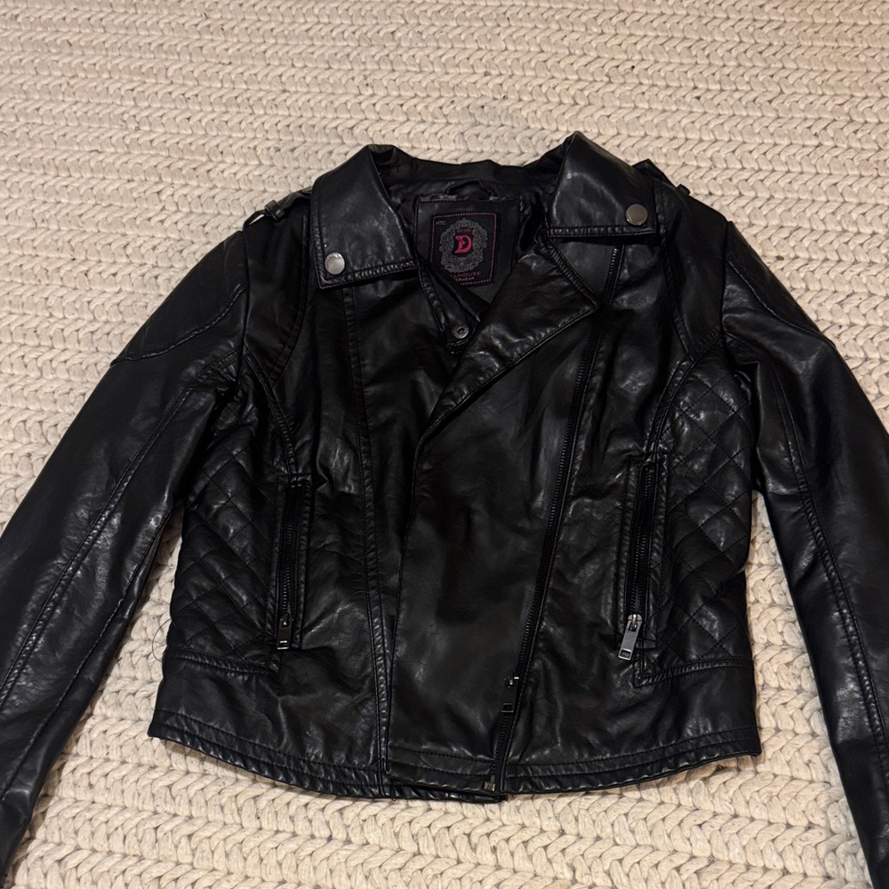 Dollhouse Black Leather Biker Jacket
